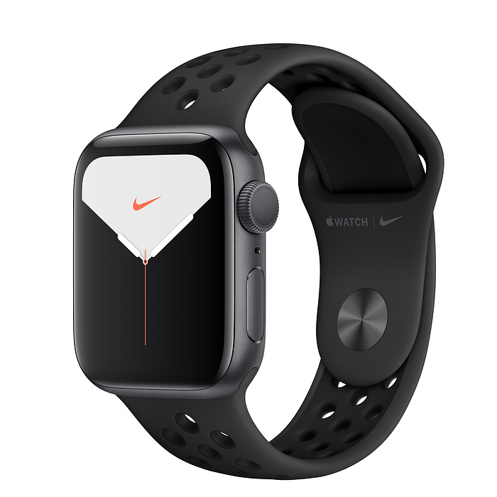 Apple Watch Nike+ Series 5 GPS 44mm 太空灰鋁金屬錶殼配Nike運動錶帶(MX3W2TA/A)