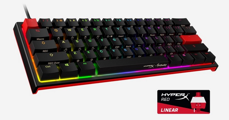 HyperX鴨力釋放 推出首支60%One 2 Mini聯名鍵盤