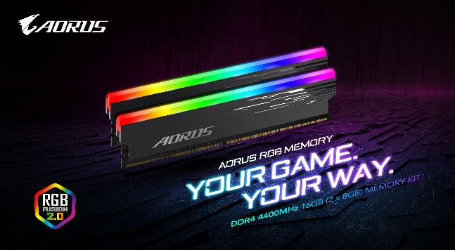 技嘉推出 AORUS RGB DDR4 4400MHz 記憶體