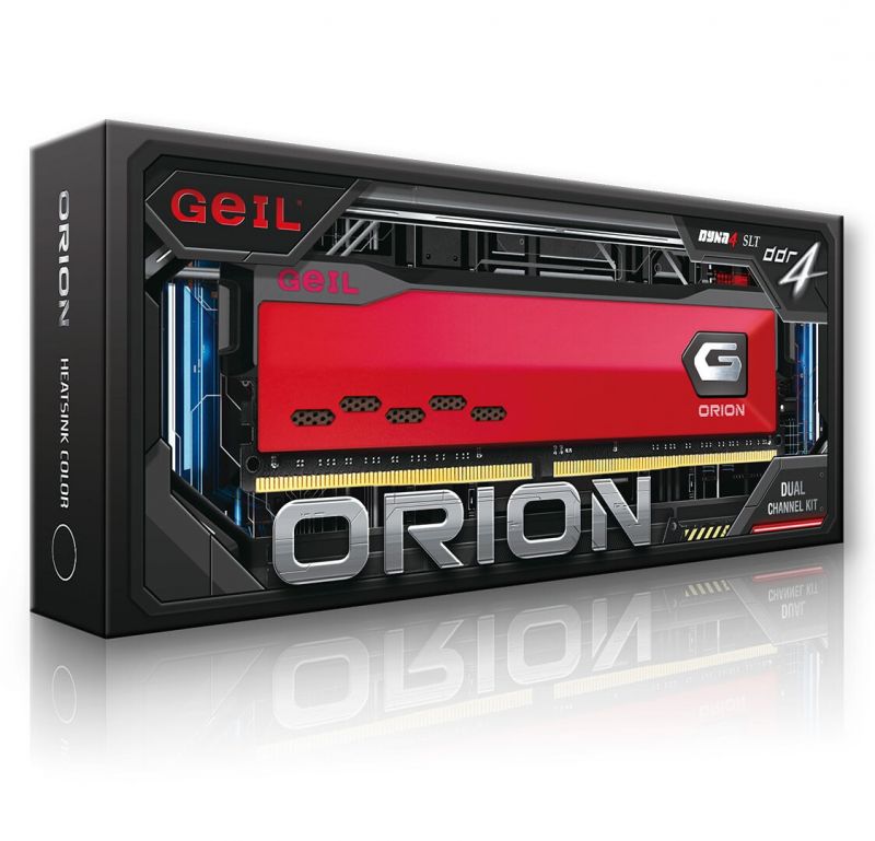 GeIL宣布推出ORION系列DDR4記憶體，紅黑撞色處理