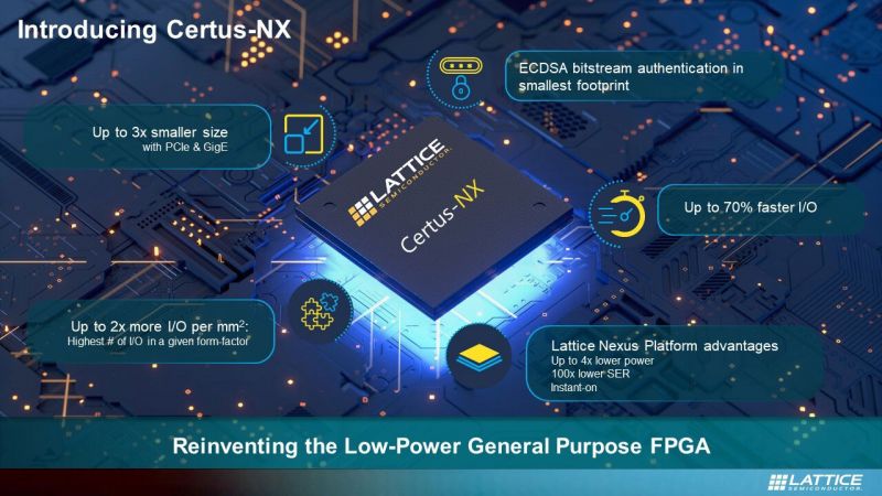 Lattice半導體宣布推出Certus-NX通用FPGA