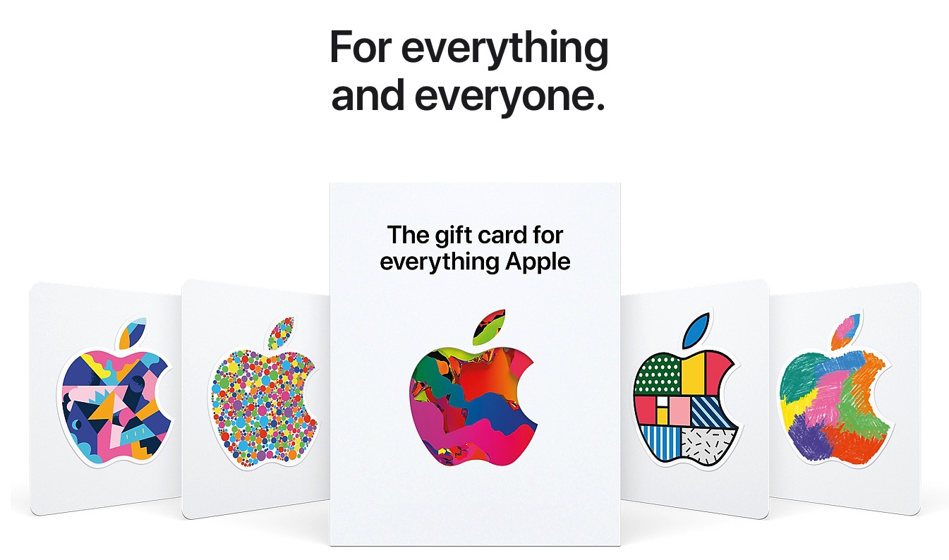 蘋果推出全新禮品卡 可同時用於線上服務或實體通路購買商品